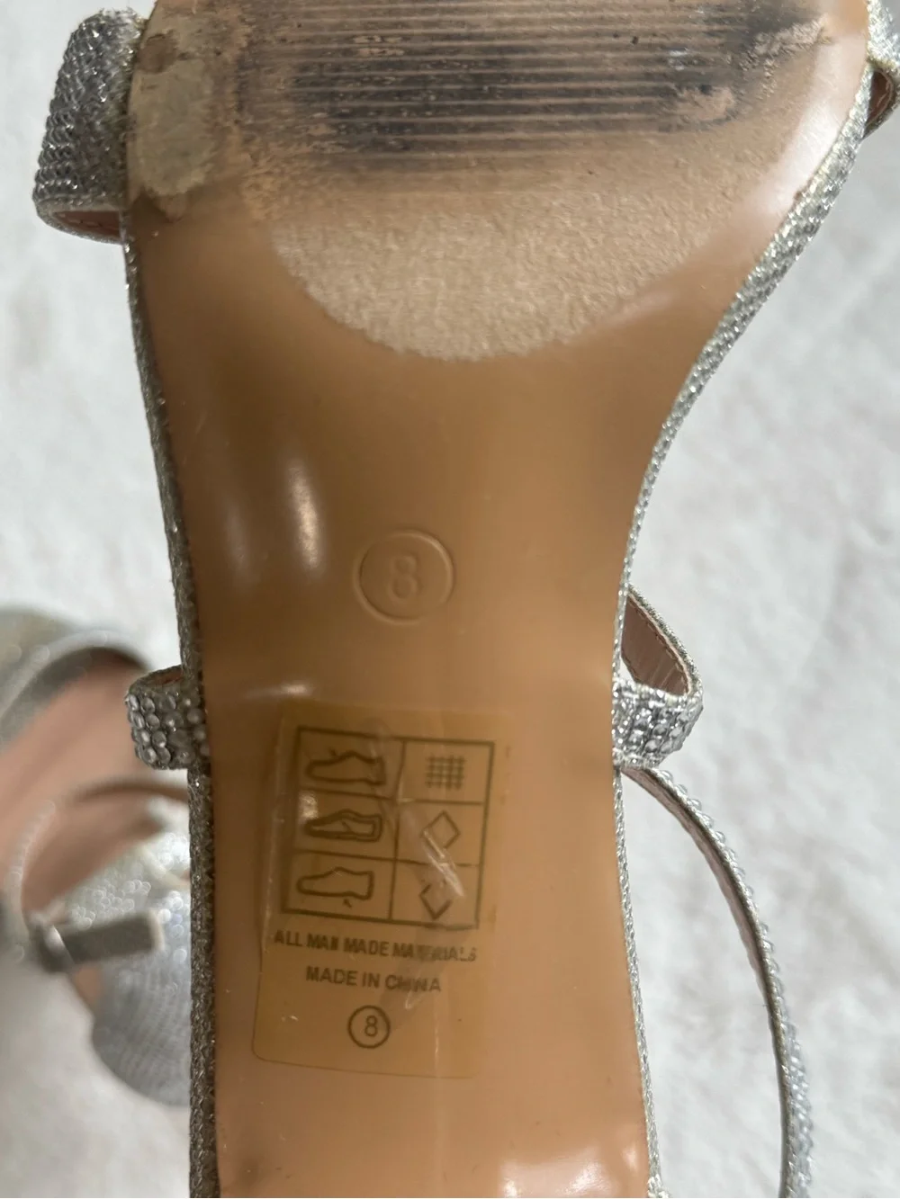 L. Lorraine Sheri Rhinestone Stiletto Heels — Size 8